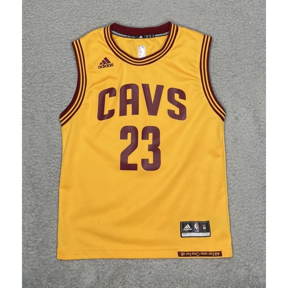 Adidas Cleveland Cavaliers NBA #23 LeBron James Jersey Shirt Youth Medium Yellow
